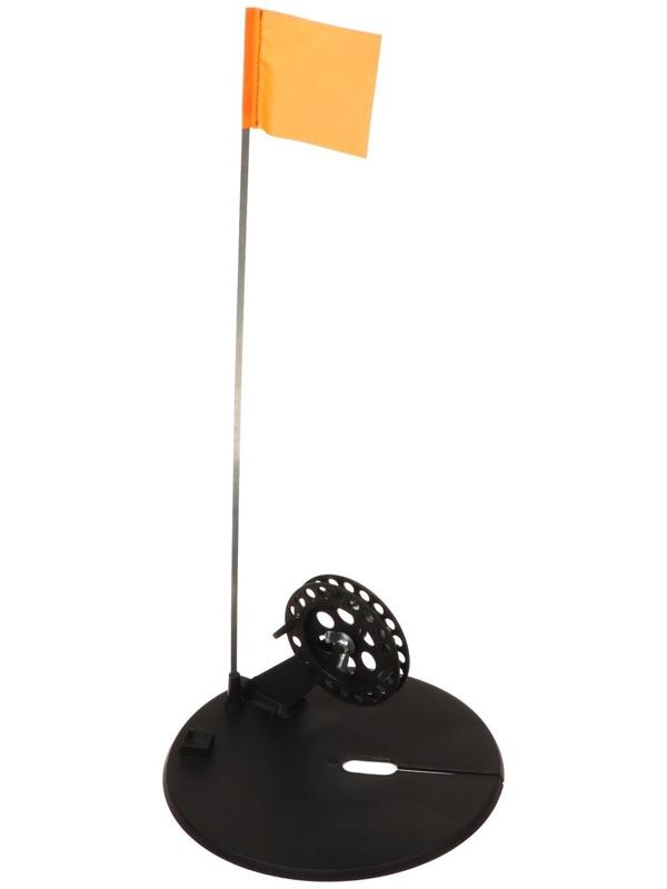 Жерлица оснащенная Yaman, с угловой пластиковой стойкой, d-210 мм, катушка 90 мм