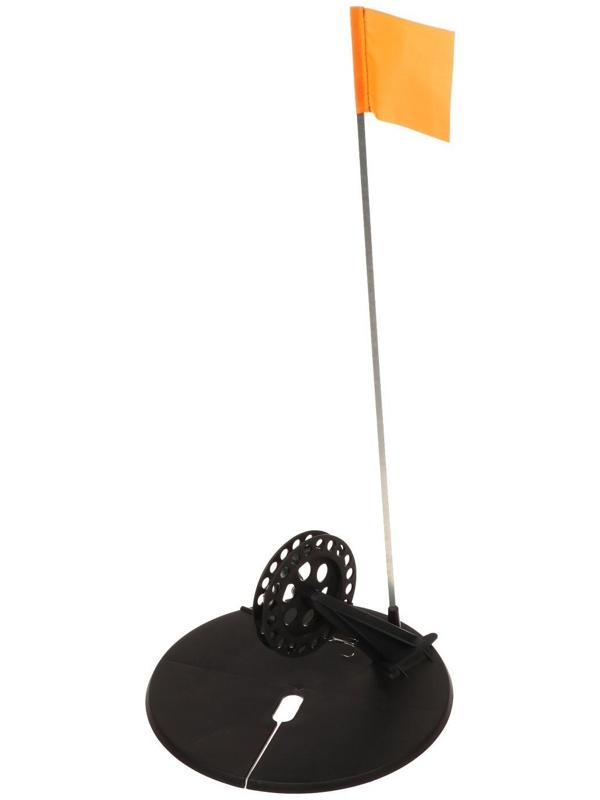 Жерлица оснащенная Yaman, с угловой пластиковой стойкой, d-210 мм, катушка 90 мм