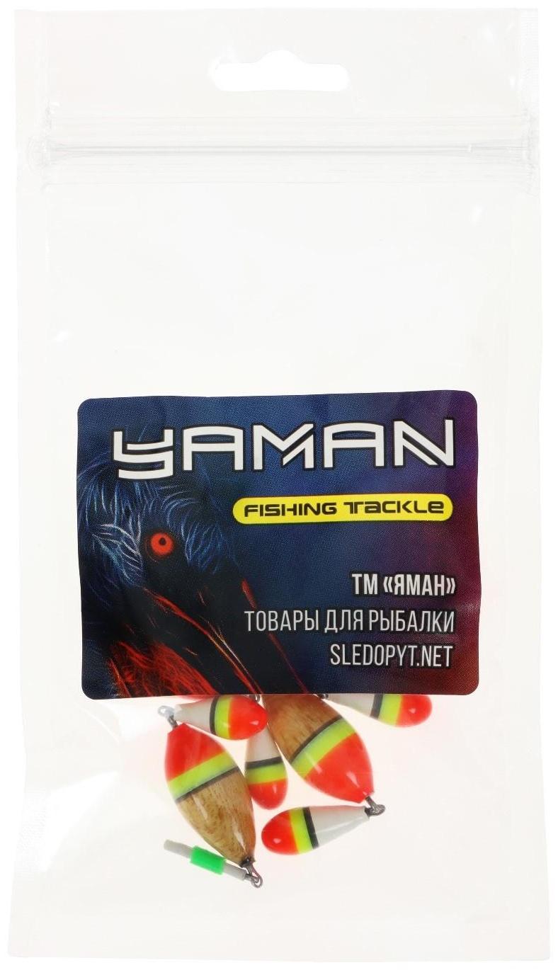 Поплавок зимний ЯМАН Капля двойной, бальса, 1.5 г, цвет микс, упаковка 5 шт.