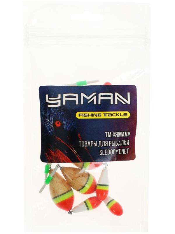 Поплавок зимний ЯМАН Капля двойной, бальса, 2.5 г, цвет микс, упаковка 5 шт.