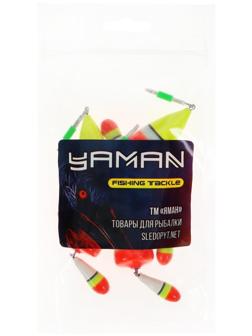 Поплавок зимний ЯМАН Конус двойной, бальса, 3.5 г, цвет микс, упаковка 5 шт.