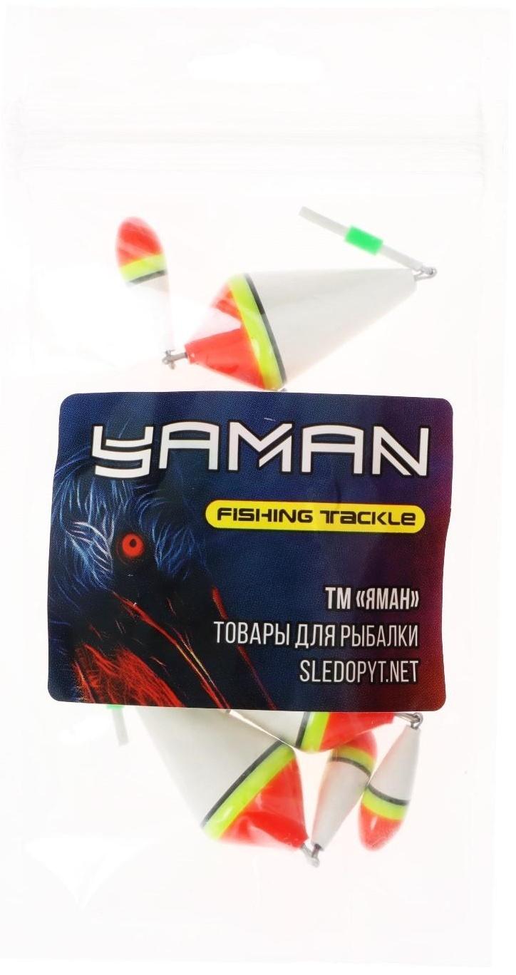 Поплавок зимний ЯМАН Юла двойной, бальса, 3.5 г, цвет микс, упаковка 5 шт.