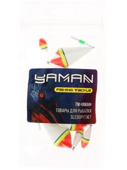 Поплавок зимний ЯМАН Юла двойной, бальса, 3.5 г, цвет микс, упаковка 5 шт.