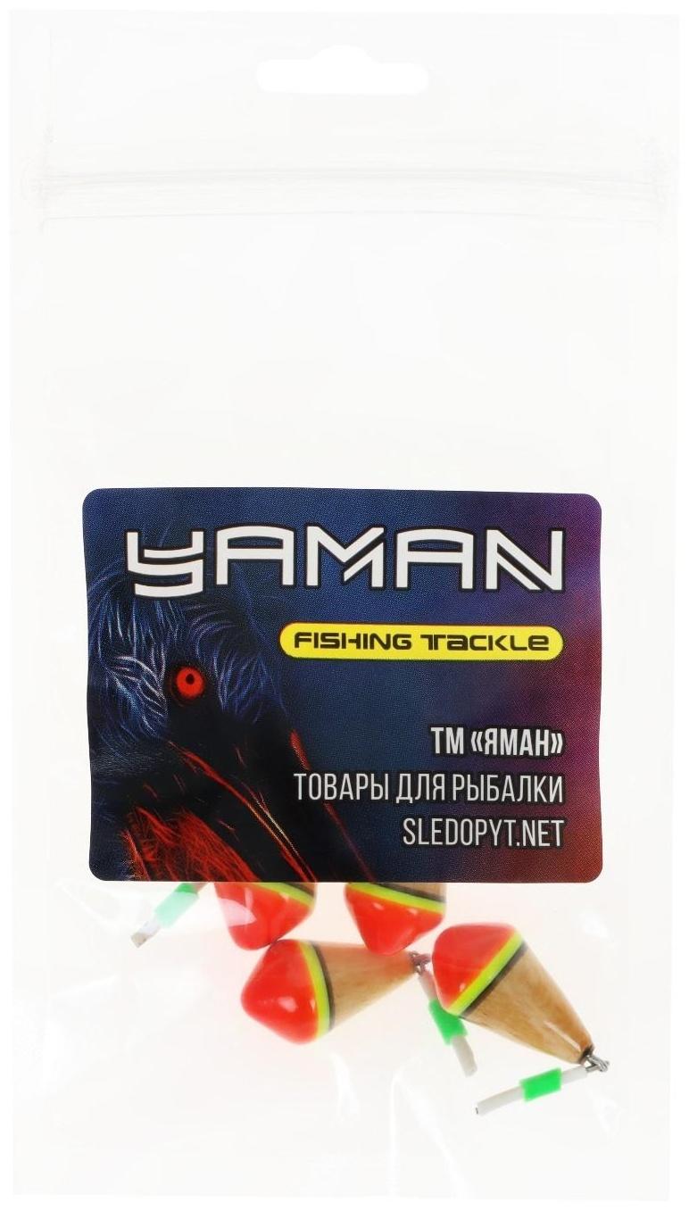 Поплавок зимний ЯМАН Юла одинарный, бальса, 1.0 г, цвет микс, упаковка 5 шт.
