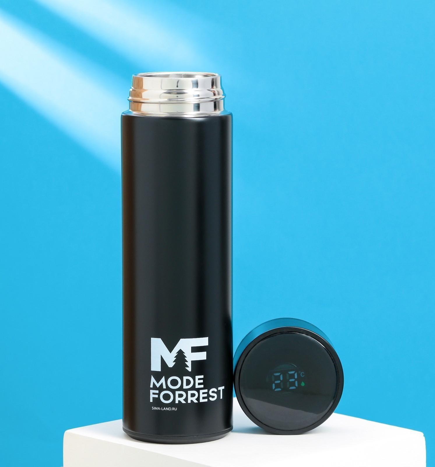 Термос с индикатором температуры Mode Forrest, 500 мл черный, сохраняет тепло 8-10 ч