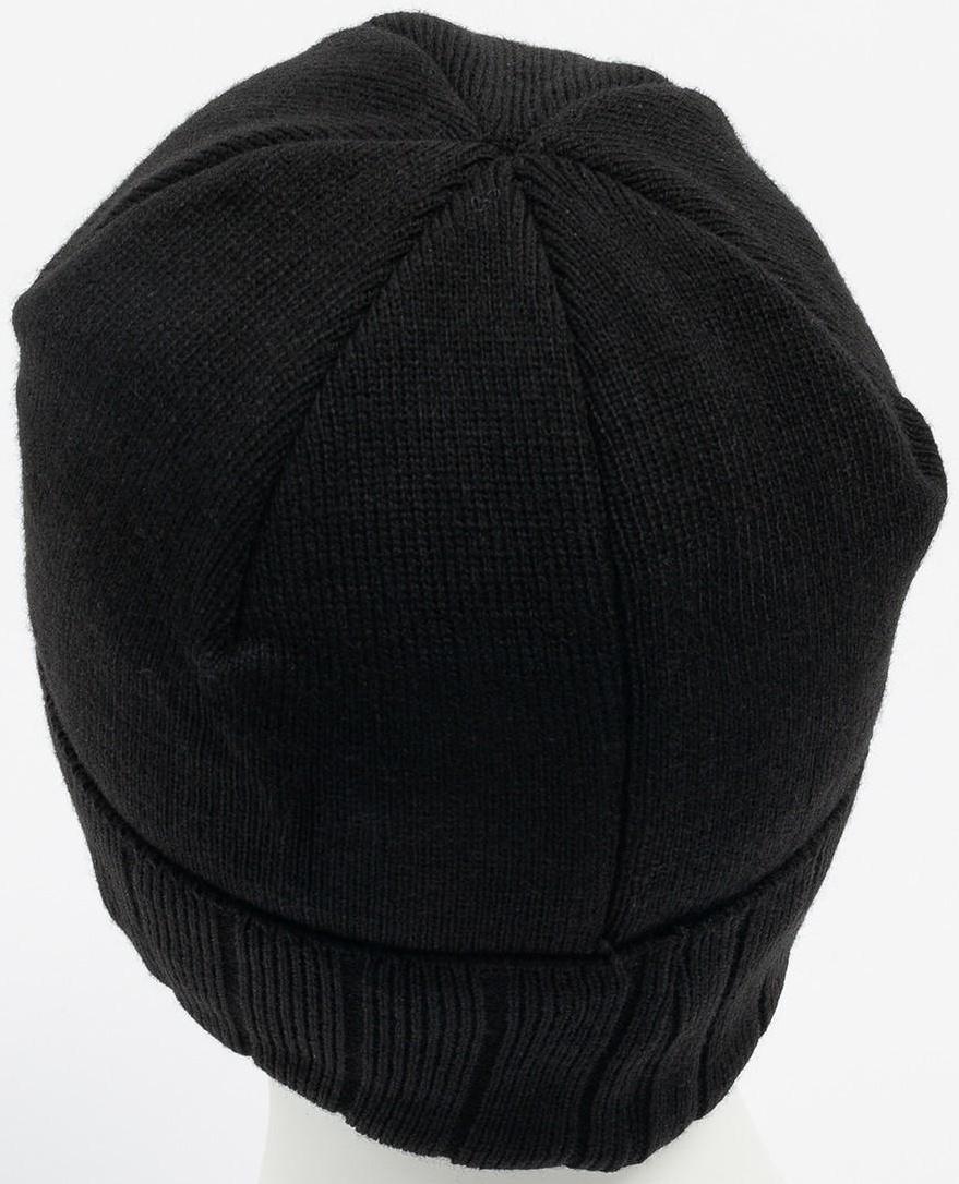 Шапка мужская с флисовым подкладом, цвет чёрный МИКС, размер 56-58