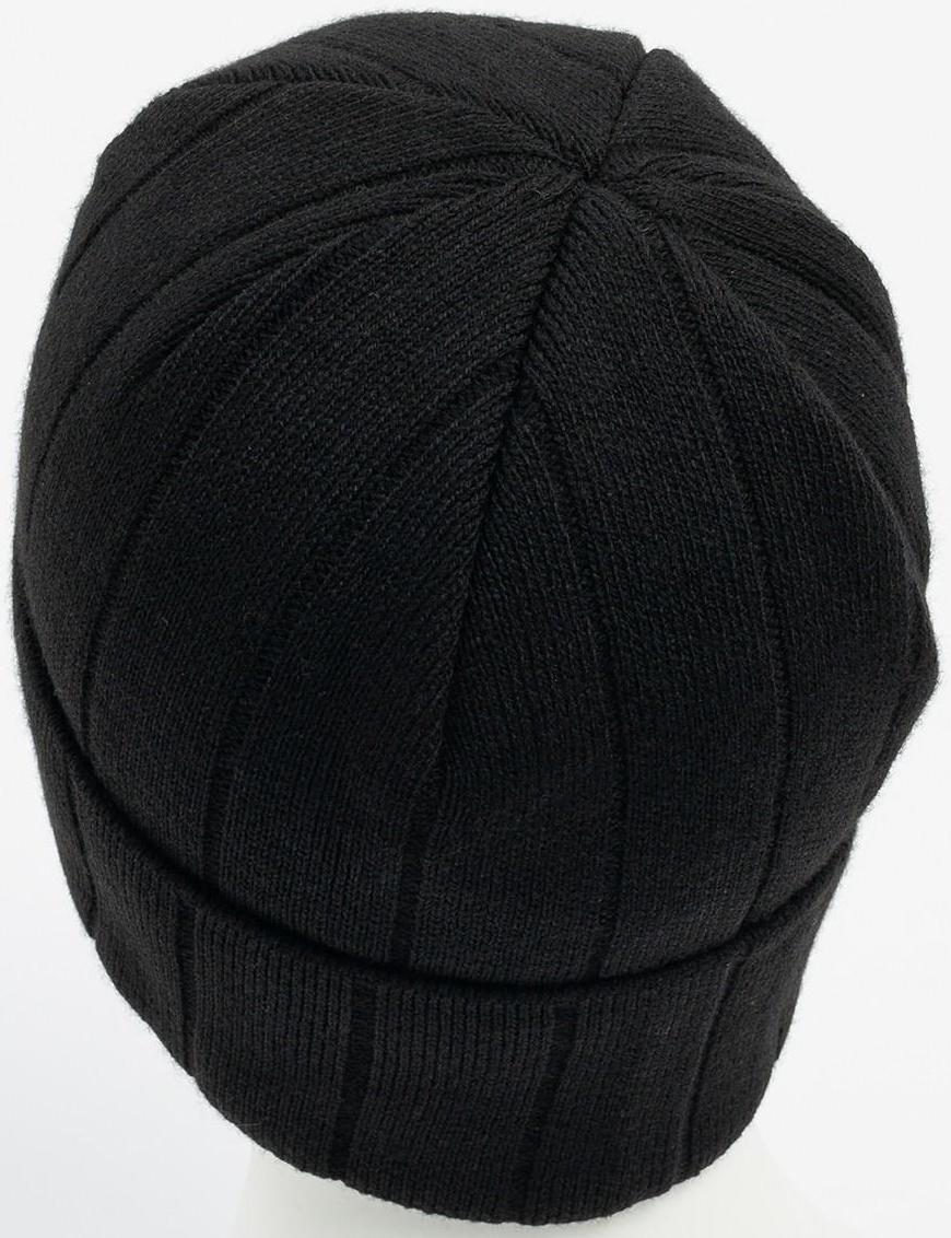 Шапка мужская с флисовым подкладом, цвет чёрный МИКС, размер 56-58