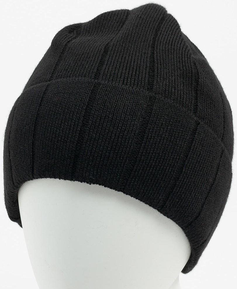 Шапка мужская с флисовым подкладом, цвет чёрный МИКС, размер 56-58