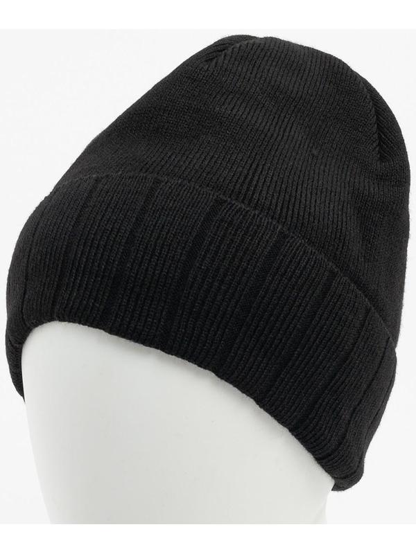 Шапка мужская с флисовым подкладом, цвет чёрный МИКС, размер 56-58