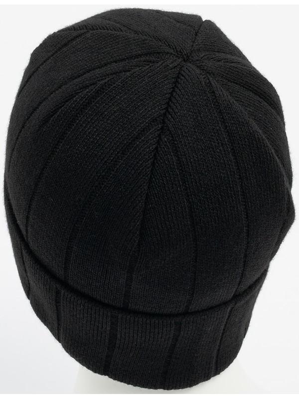 Шапка мужская с флисовым подкладом, цвет чёрный МИКС, размер 56-58