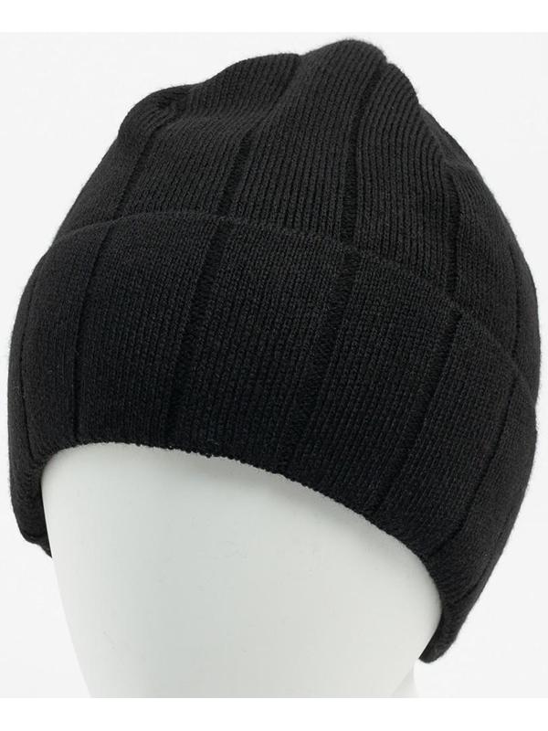 Шапка мужская с флисовым подкладом, цвет чёрный МИКС, размер 56-58