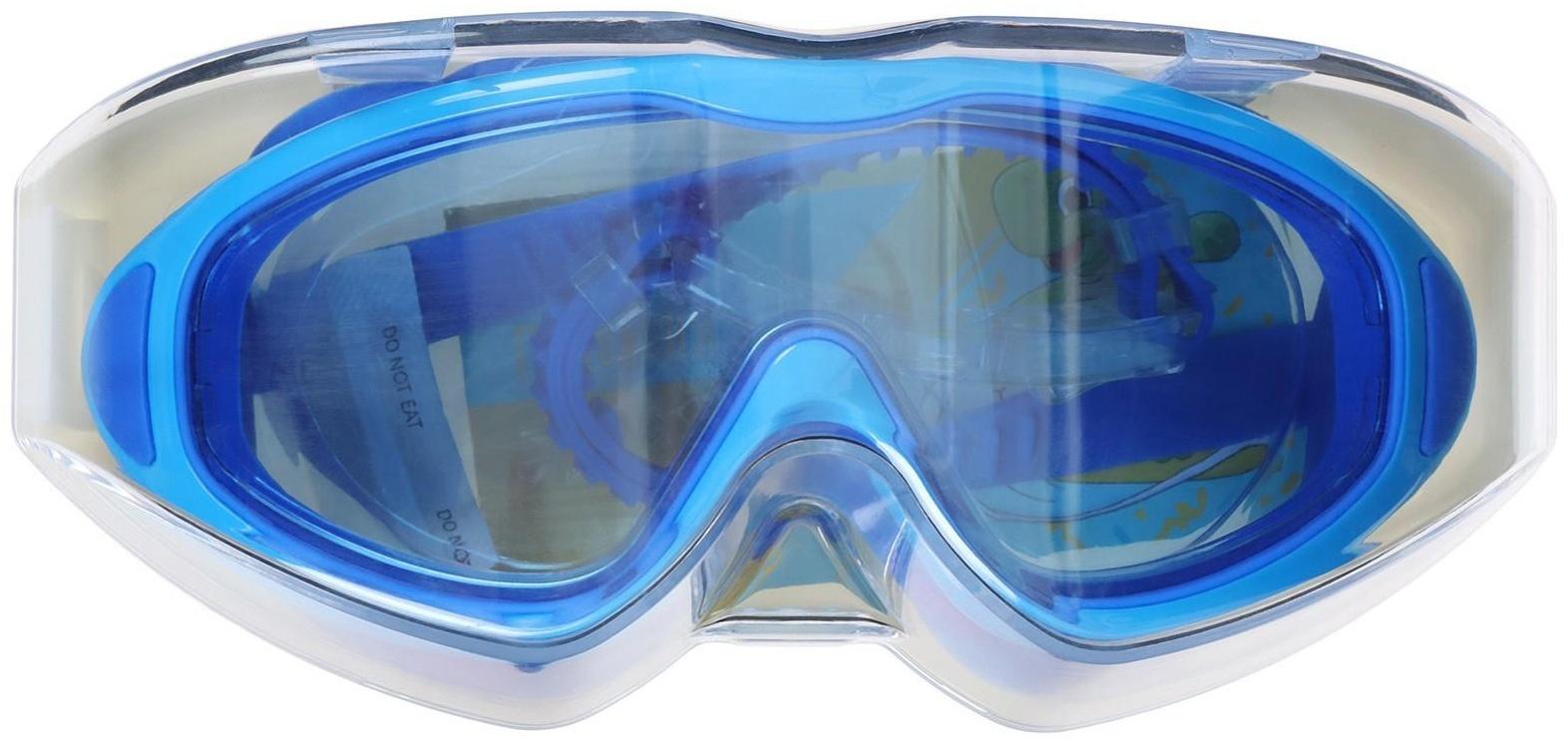 Очки-полумаска для плавания с берушами, детские, UV защита