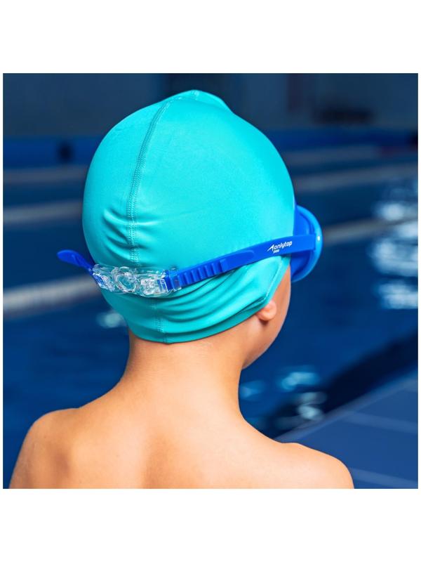 Очки-полумаска для плавания с берушами, детские, UV защита