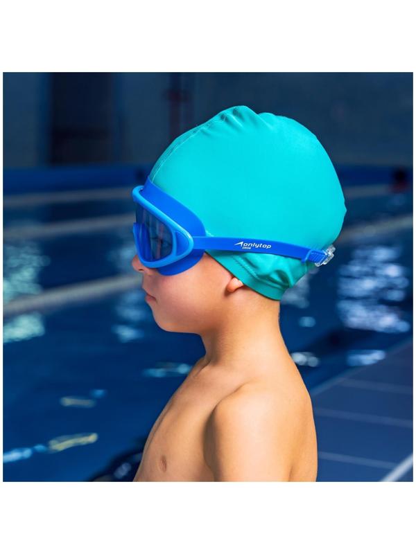 Очки-полумаска для плавания с берушами, детские, UV защита