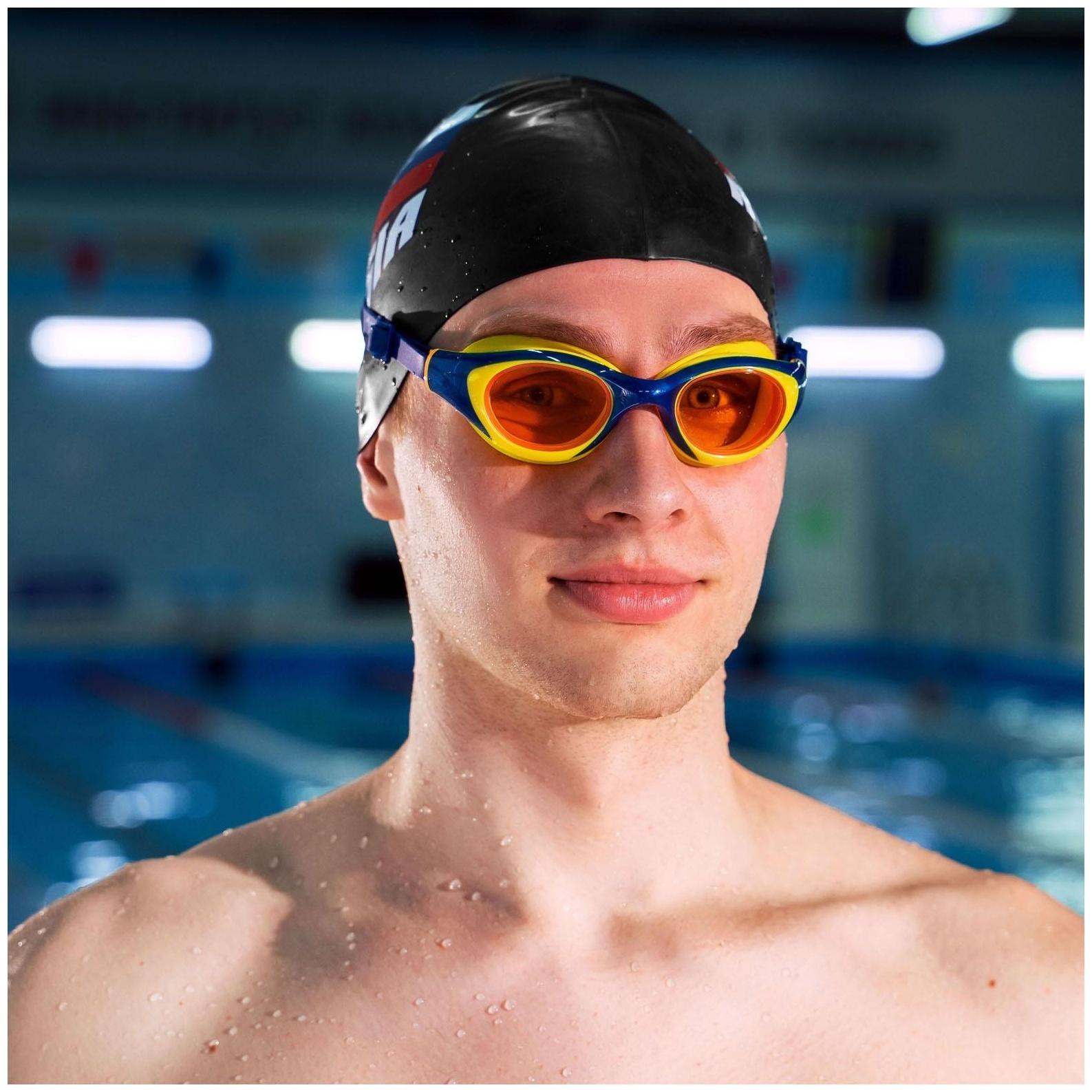 Очки для плавания, для взрослых + беруши, UV защита