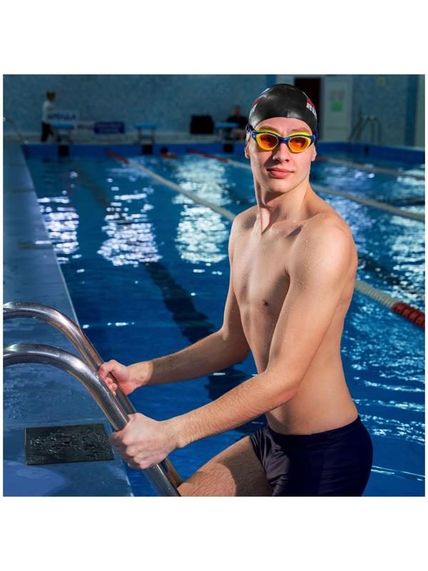 Очки для плавания, для взрослых + беруши, UV защита