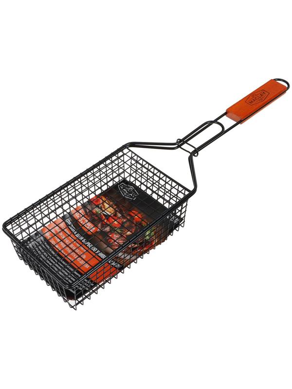 Корзина для барбекю, антипригарная, р. 53 x 23 x 14 x 8 см