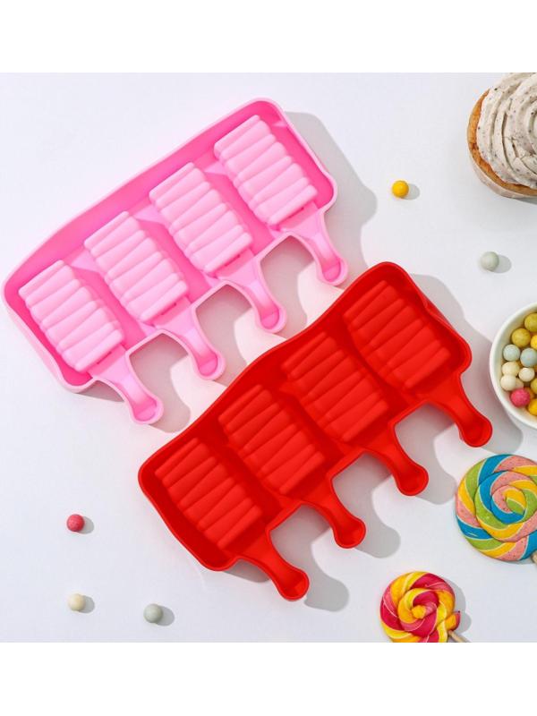 Форма для мороженого «Венеция», 19,3×11×2,4 см, 4 ячейки, 5,5×2,9 см, цвет МИКС