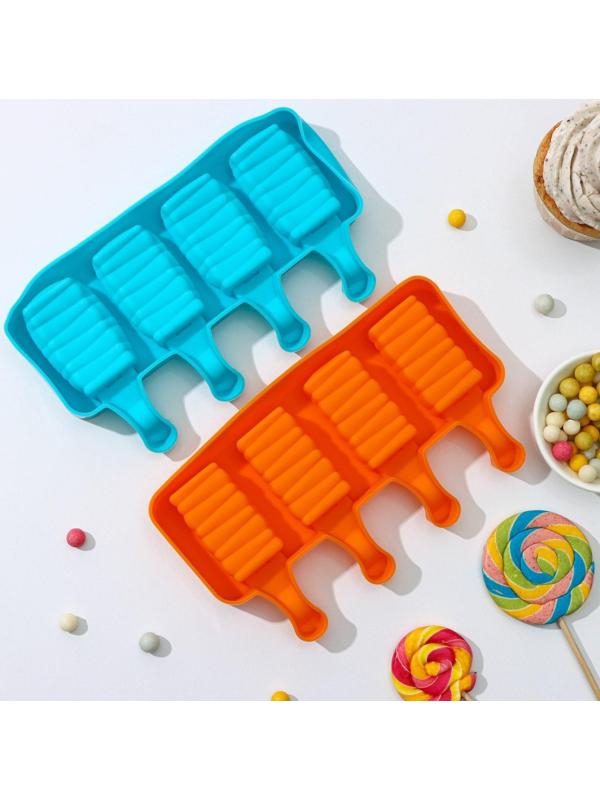 Форма для мороженого «Венеция», 19,3×11×2,4 см, 4 ячейки, 5,5×2,9 см, цвет МИКС