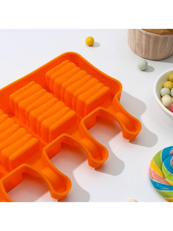 Форма для мороженого «Венеция», 19,3×11×2,4 см, 4 ячейки, 5,5×2,9 см, цвет МИКС