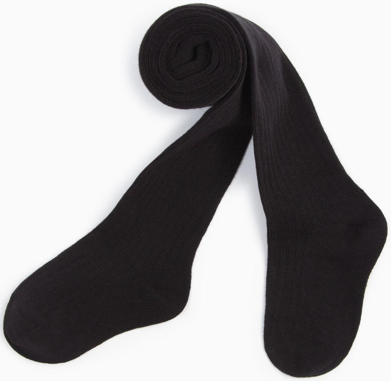 Колготки детские, цвет чёрный, рост 116-122 см