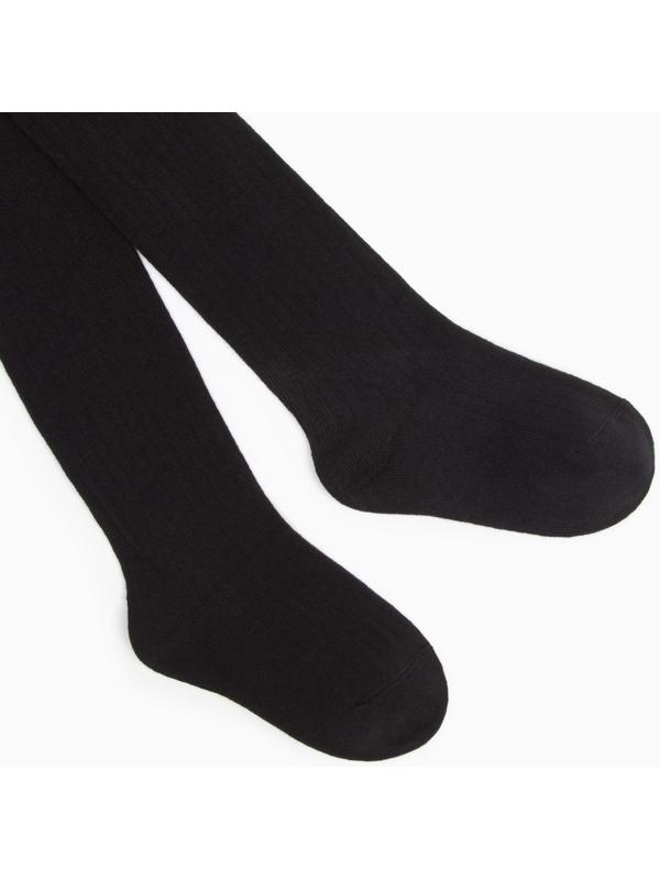 Колготки детские, цвет чёрный, рост 116-122 см