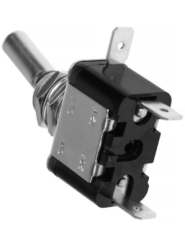 Тумблер однополюсный М5 с зелёной LED индикацией, 12 В, 20 A, 3 контакта