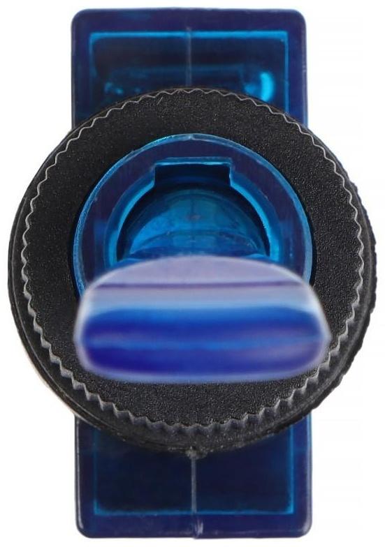 Тумблер однополюсный с синей LED индикацией, 12 В, 20 A, 3 контакта 7344060