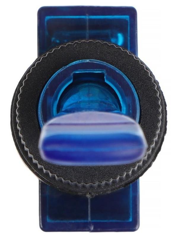 Тумблер однополюсный с синей LED индикацией, 12 В, 20 A, 3 контакта 7344060