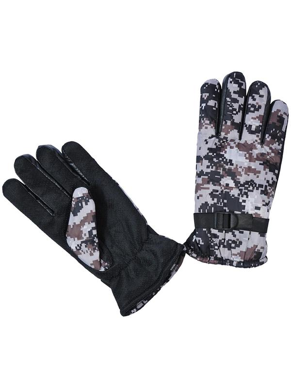 Перчатки мужские зимние, цвет чёрный, размер 12 (25-30 см)