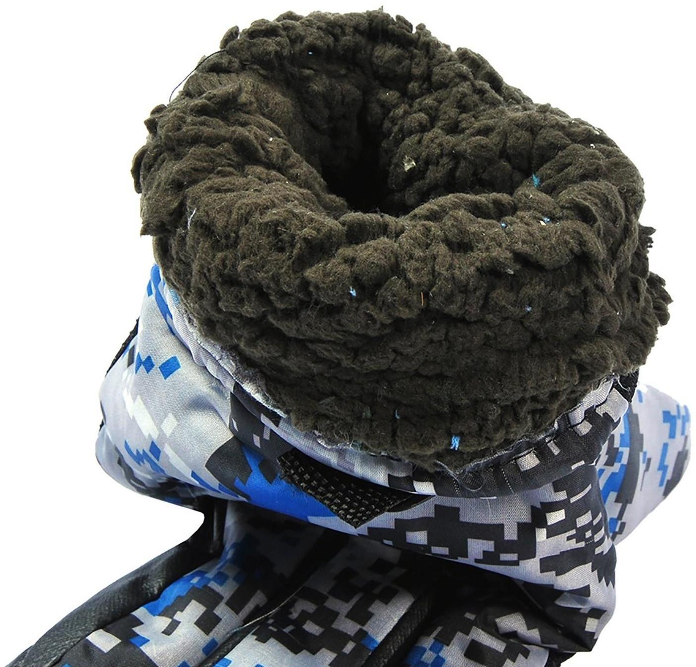 Перчатки мужские зимние, цвет синий, размер 12 (25-30 см)