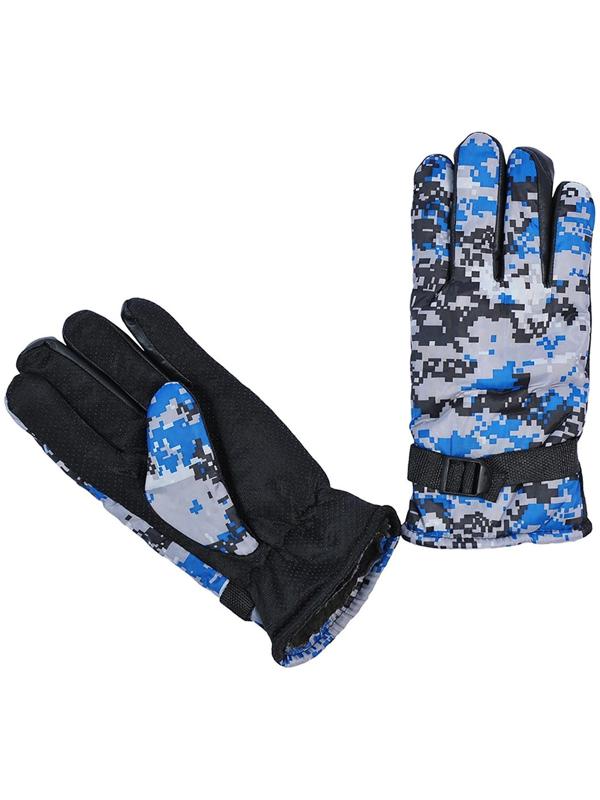 Перчатки мужские зимние, цвет синий, размер 12 (25-30 см)