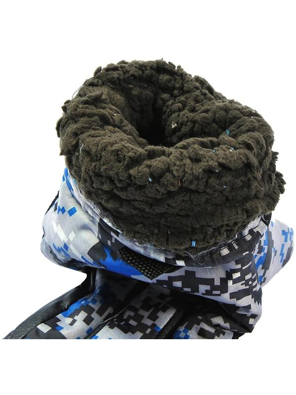 Перчатки мужские зимние, цвет синий, размер 12 (25-30 см)