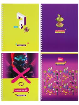 Тетрадь 60 листов в клетку на гребне 