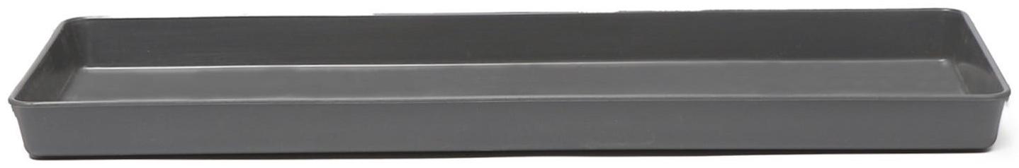 Поддон для рассады, 37 × 13 × 2,5 см, пластик, серый