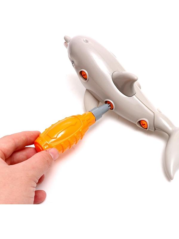 Конструктор винтовой «Дельфин», с отвёрткой, 15 элементов