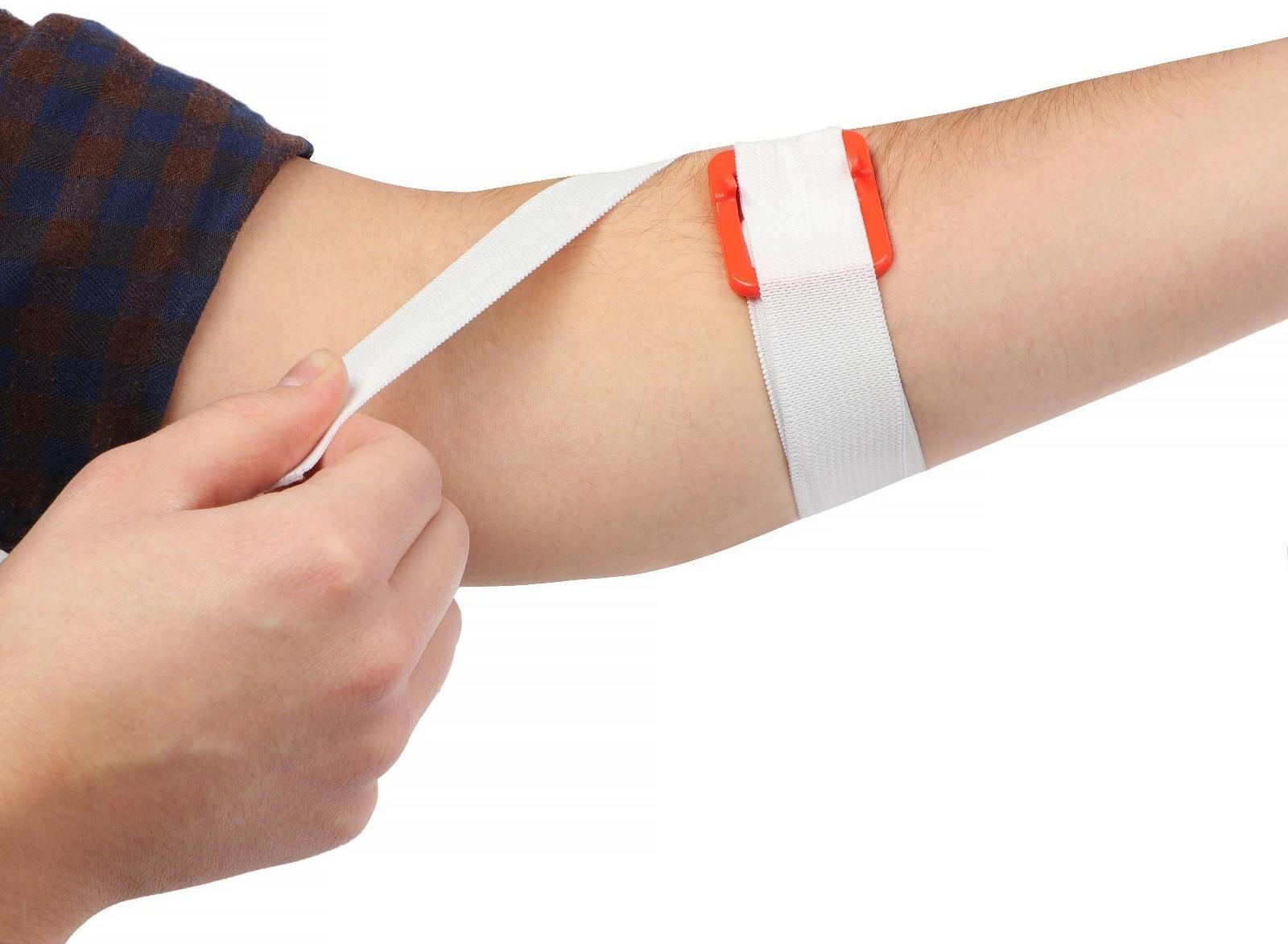 Жгут медицинский кровоостанавливающий, с пряжкой и крючком, 60 х 2,5 см