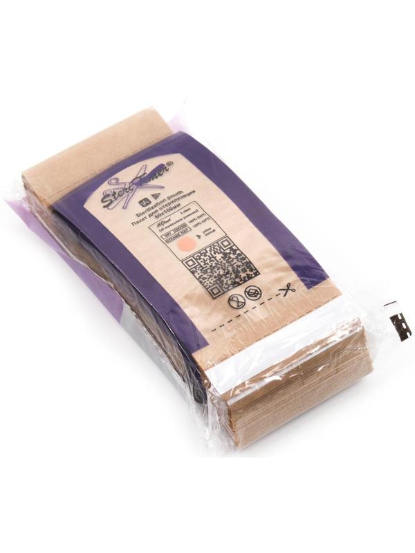 Пакет комбинированный SteriTimer для пар. и воздуш. стерилизации, самоклеющийся 60 х 100 мм