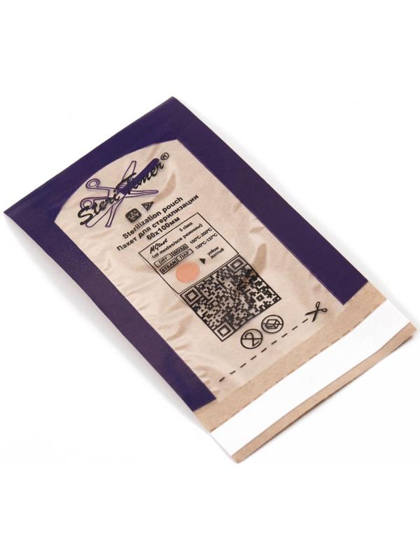 Пакет комбинированный SteriTimer для пар. и воздуш. стерилизации, самоклеющийся 60 х 100 мм