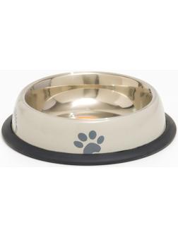 Миска с нескользящим основанием с принтом, 225 мл, серая