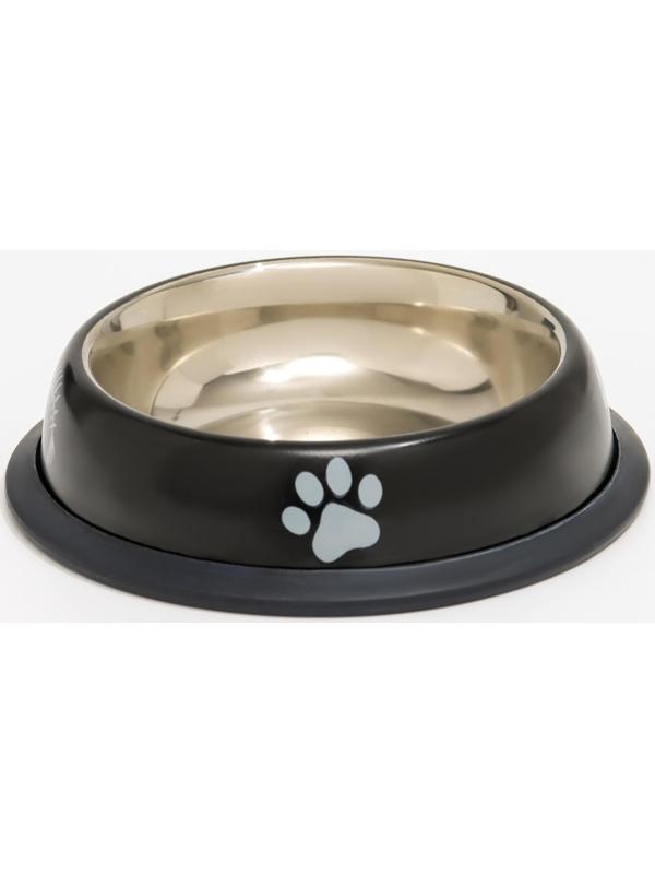 Миска с нескользящим основанием с принтом, 225 мл, чёрная