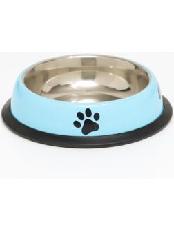 Миска с нескользящим основанием с принтом, 225 мл, голубая