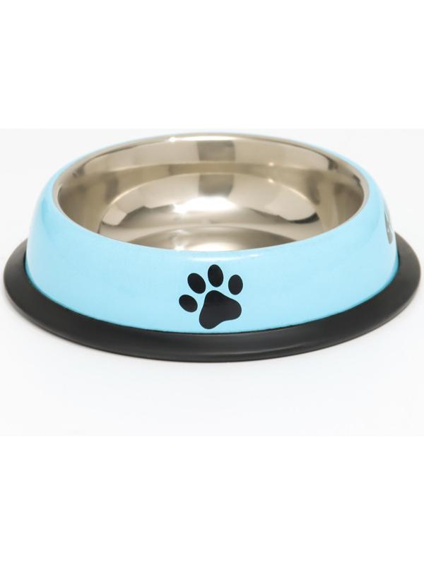 Миска с нескользящим основанием с принтом, 225 мл, голубая