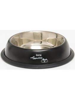 Миска с нескользящим основанием с принтом, 445 мл, чёрная