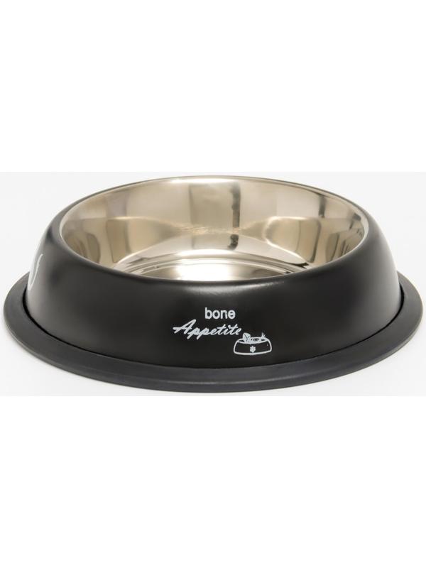 Миска с нескользящим основанием с принтом, 445 мл, чёрная