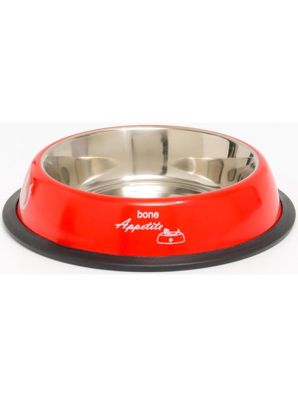 Миска с нескользящим основанием с принтом, 445 мл, красная