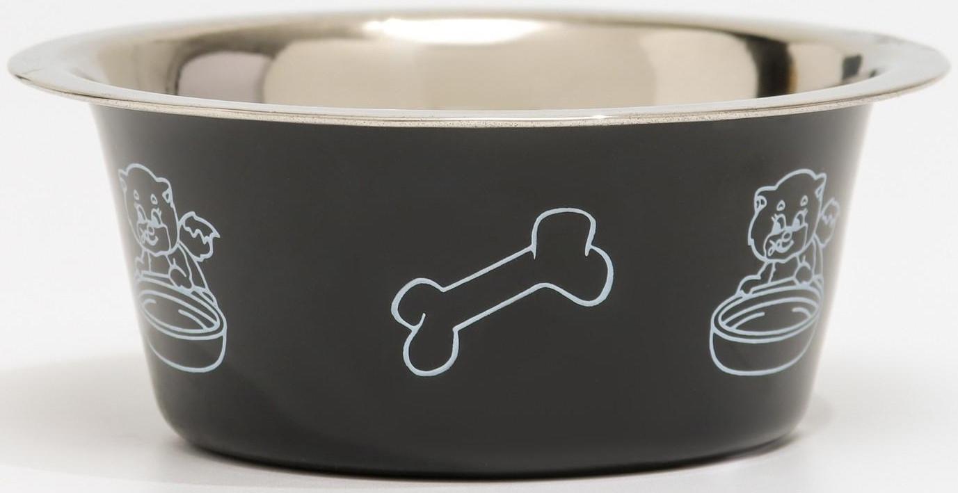 Миска цветная стандарт 200 мл, чёрная