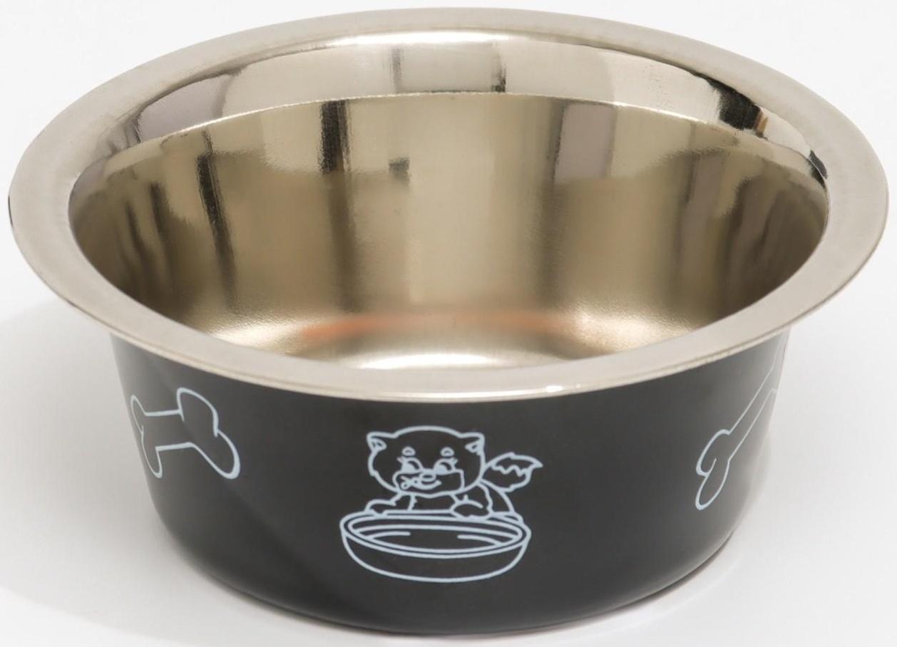 Миска цветная стандарт 200 мл, чёрная