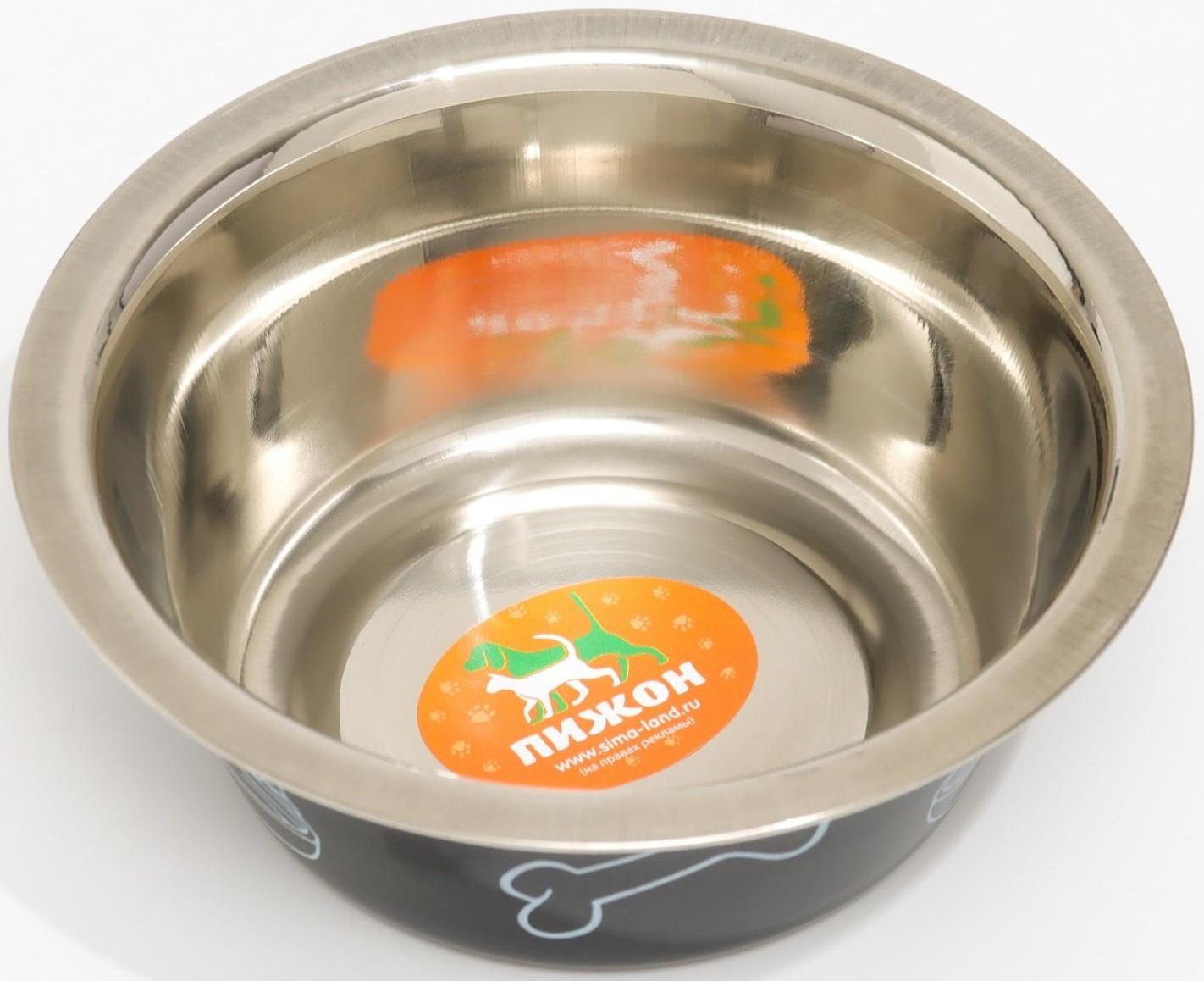 Миска цветная стандарт 350 мл, чёрная