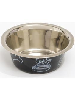 Миска цветная стандарт 350 мл, чёрная